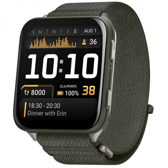 Умные часы Garmin Venu X1 Green с нейлоновым ремешком Moss ComfortFit 010-02980-03 в Ростове-на-Дону