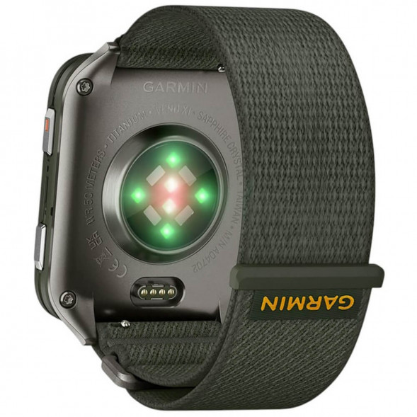 Умные часы Garmin Venu X1 Green с нейлоновым ремешком Moss ComfortFit 010-02980-03 в Ростове-на-Дону