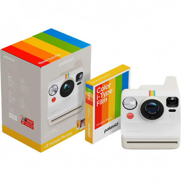 Фотоаппарат моментальной печати Polaroid Now Generation 3 + 8 цветных картриджей, белый в Ростове-на-Дону