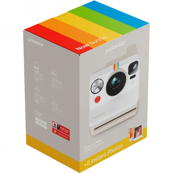 Фотоаппарат моментальной печати Polaroid Now Generation 3 + 8 цветных картриджей, белый в Ростове-на-Дону