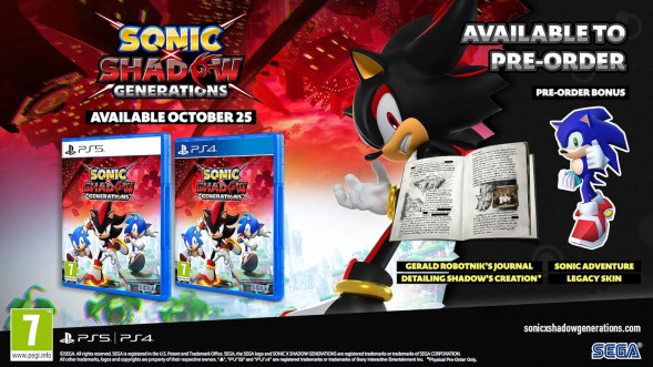 Игра Sonic x Shadow Generations Day One Edition [PS4, русские субтитры] в Ростове-на-Дону
