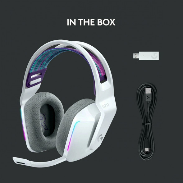 Игровая гарнитура Logitech G733 RGB Lightspeed Wireless, белый в Ростове-на-Дону