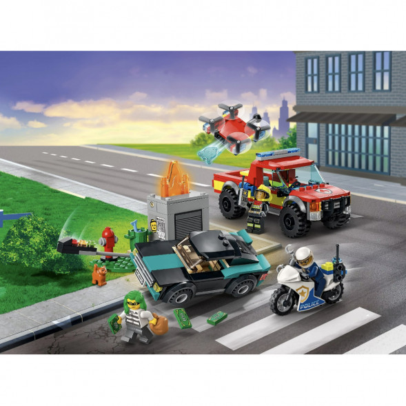 Конструктор LEGO City Fire 60319 Пожарная бригада и полицейская погоня в Ростове-на-Дону