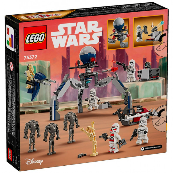 Конструктор LEGO Star Wars 75372 Боевой набор солдат-клонов и боевых дроидов в Ростове-на-Дону