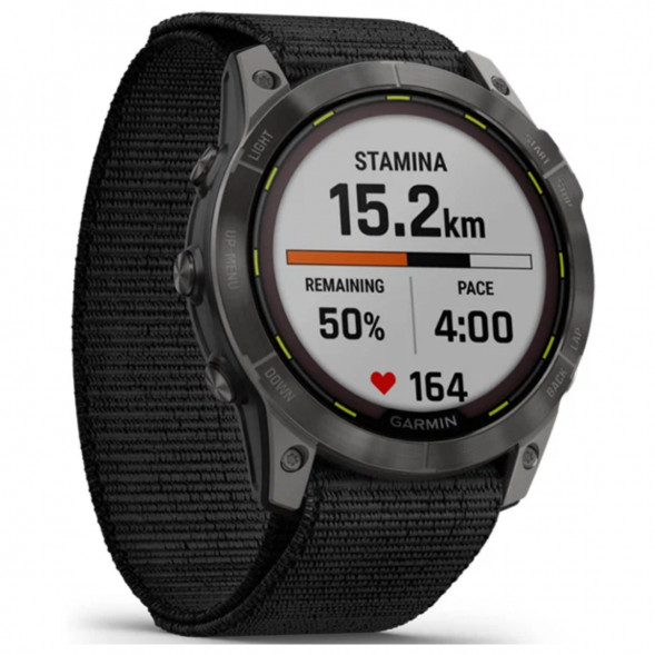 Умные часы Garmin Enduro 2 угольно-серый DLC титановый с нейлоновым ремешком UltraFit 010-02754-01 в Ростове-на-Дону