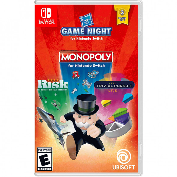 Игра Hasbro Game Night: Monopoly+Risk+Trivial Pursuit [Nintendo Switch, русские субтитры] в Ростове-на-Дону