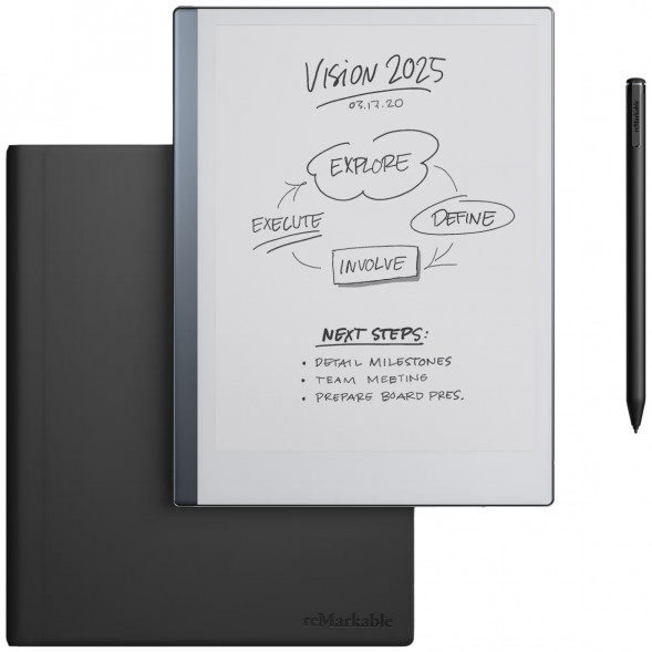 Графический планшет reMarkable 2 со стилусом Marker Plus и чехлом Book Folio черный (RM115) в Ростове-на-Дону