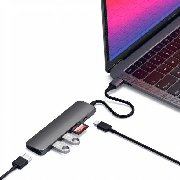 USB-C адаптер Satechi Type-C Slim Multiport Adapter V2 (ST-SCMA2M) в Ростове-на-Дону
