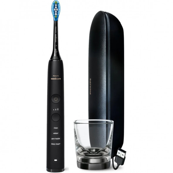Электрическая зубная щетка Philips Sonicare Diamond Clean 9000 с USB-футляром и зарядным стеклом HX9911/09 в Ростове-на-Дону