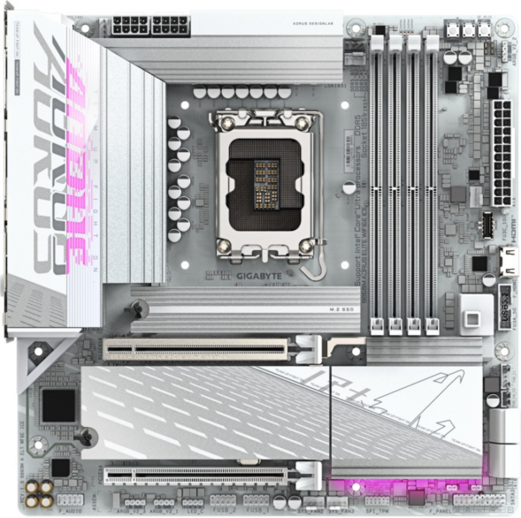 Материнская плата Gigabyte B860M AORUS ELITE WIFI6E ICE (LGA1851, mATX) в Ростове-на-Дону