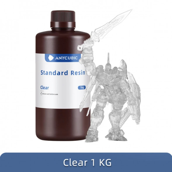 Фотополимерная смола Anycubic Standard Resin для 3D принтера Прозрачная (Clear), 1 кг в Ростове-на-Дону