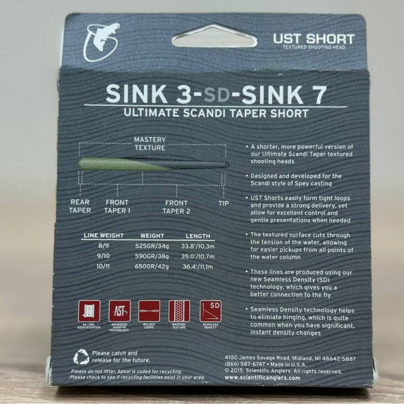 Рыболовная леска Scientific Anglers UST Short St-11/12-S3/S7 Sink 3-CD-Sink 7 132312 в Ростове-на-Дону