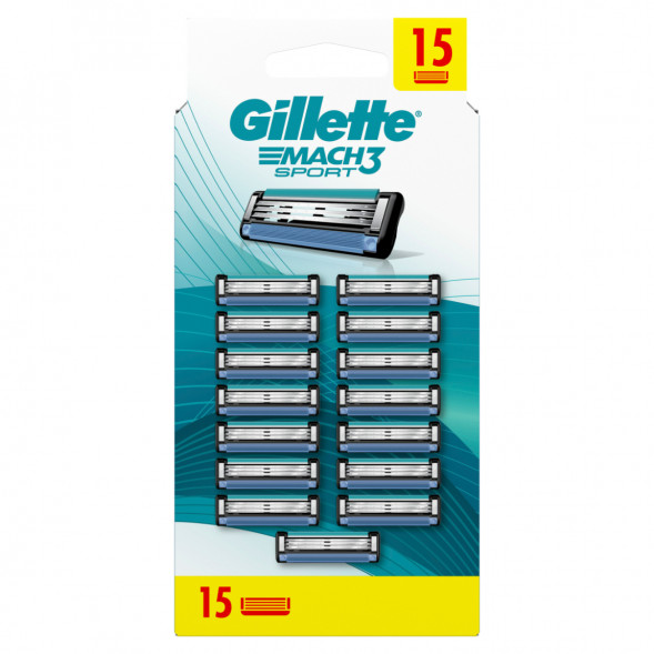 Лезвия для бритвы Gillette Mach3 Sport, 15 шт. в Ростове-на-Дону